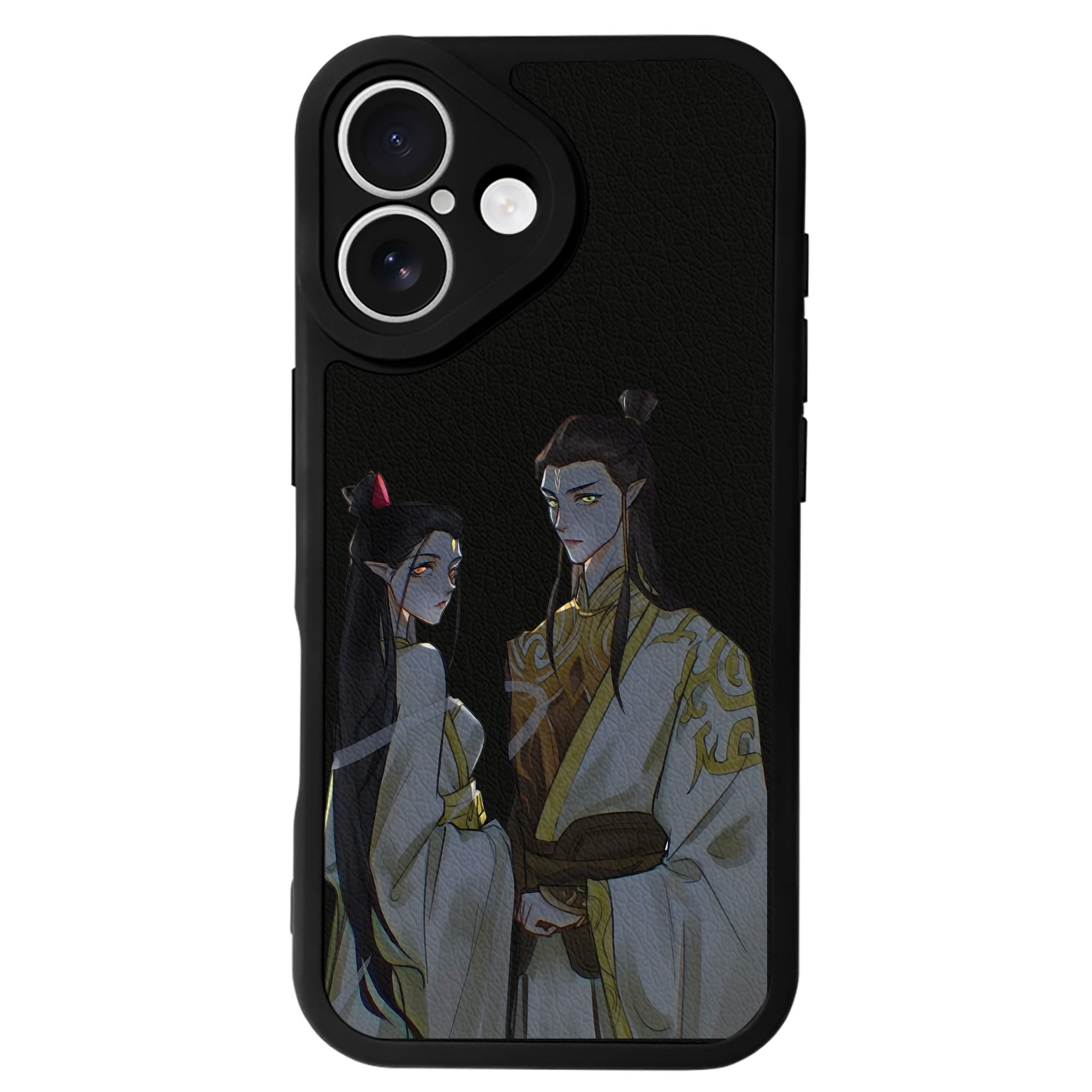 （画像用） Ne Zha 2 ナタ 魔童の大暴れ 【iPhone 16シリーズ対応】シリコンスマホケース（レザー調） 材質：シリコン